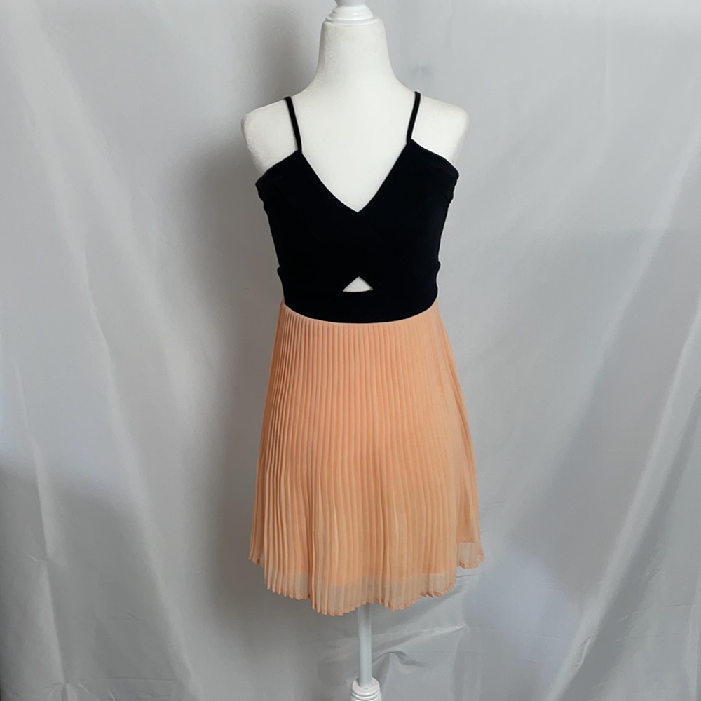 Material Girl Two Tone Strap V Neck Dress Size S